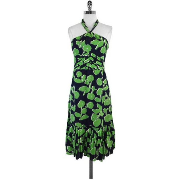 Tory Burch Dresses & Skirts - Tory Burch Eloriane Leaf Silk Halter Dress 10